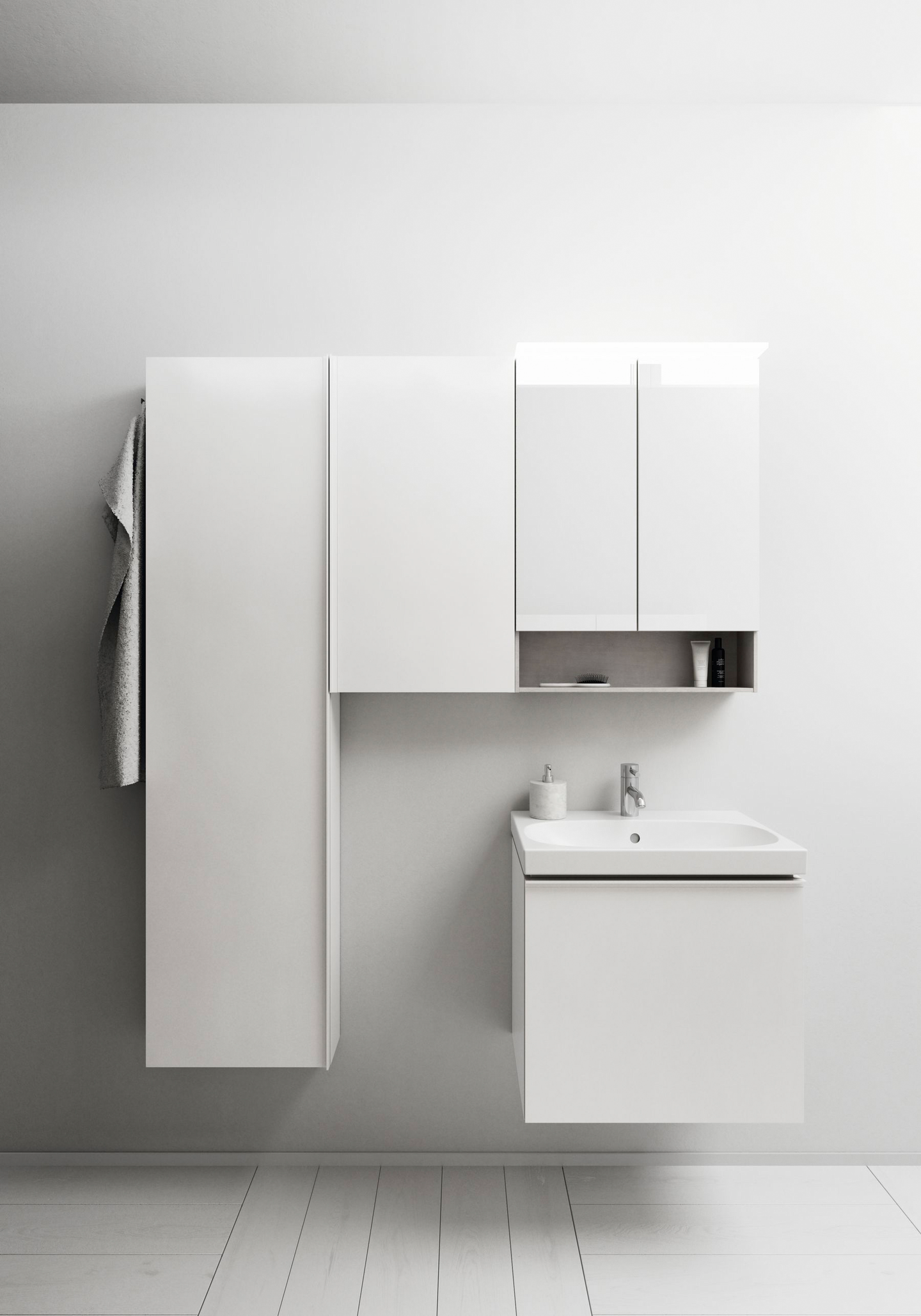 Pesuallas Geberit Acanto L60 S48,2cm hanareikä ylivuotoaukko Keratect