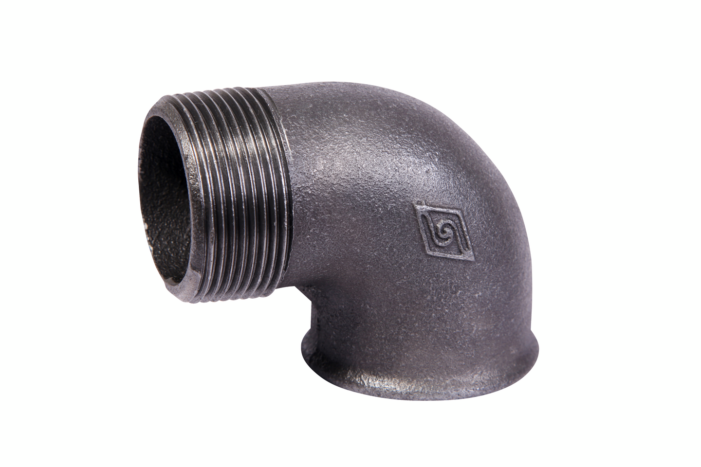 Kulma 90 sisäkierre-ulkokierre 1 1/4 musta