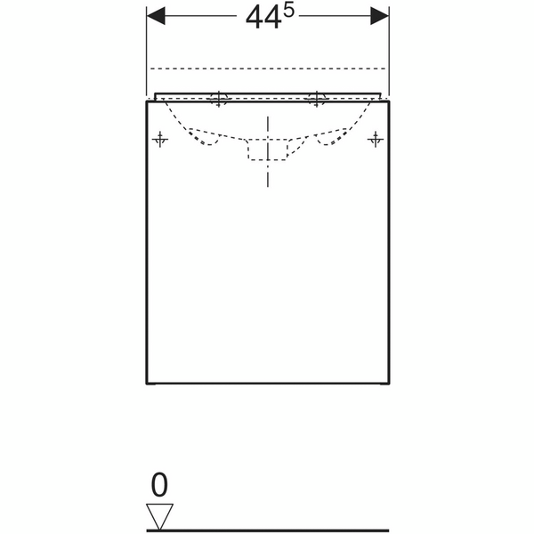 Allaskaappi Geberit Acanto L44,5 K53,5 S37,5cm hiekanharmaa