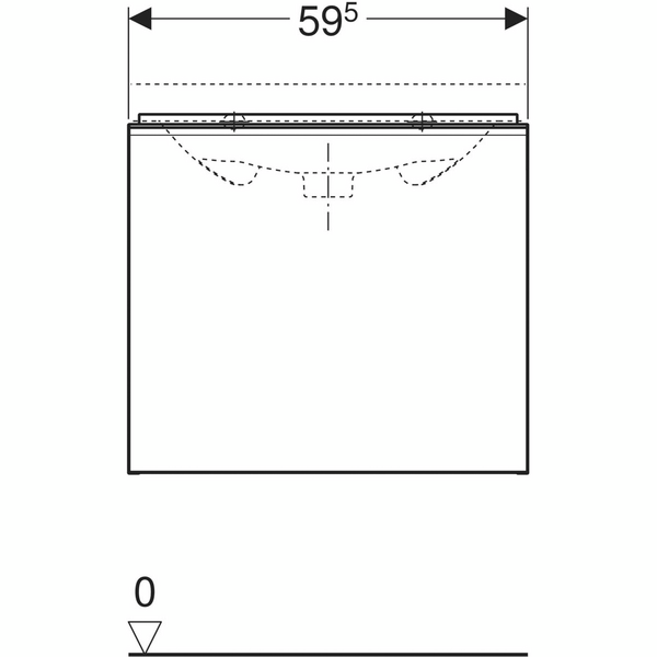 Allaskaappi Geberit Acanto L59,5 K53,5 S47,5cm musta