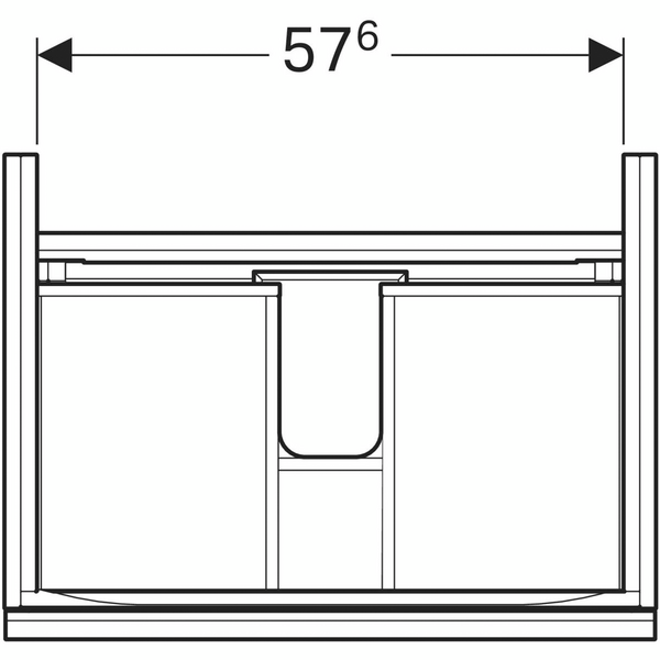 Allaskaappi Geberit Acanto L64 K53,5 S47,5cm valkoinen