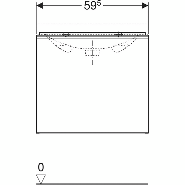 Allaskaappi Geberit Acanto L59,5 K53,5 S41,6cm musta