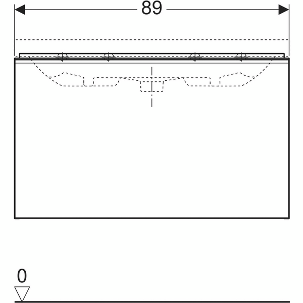 Allaskaappi Geberit Acanto L89 K53,5 S41,6cm musta