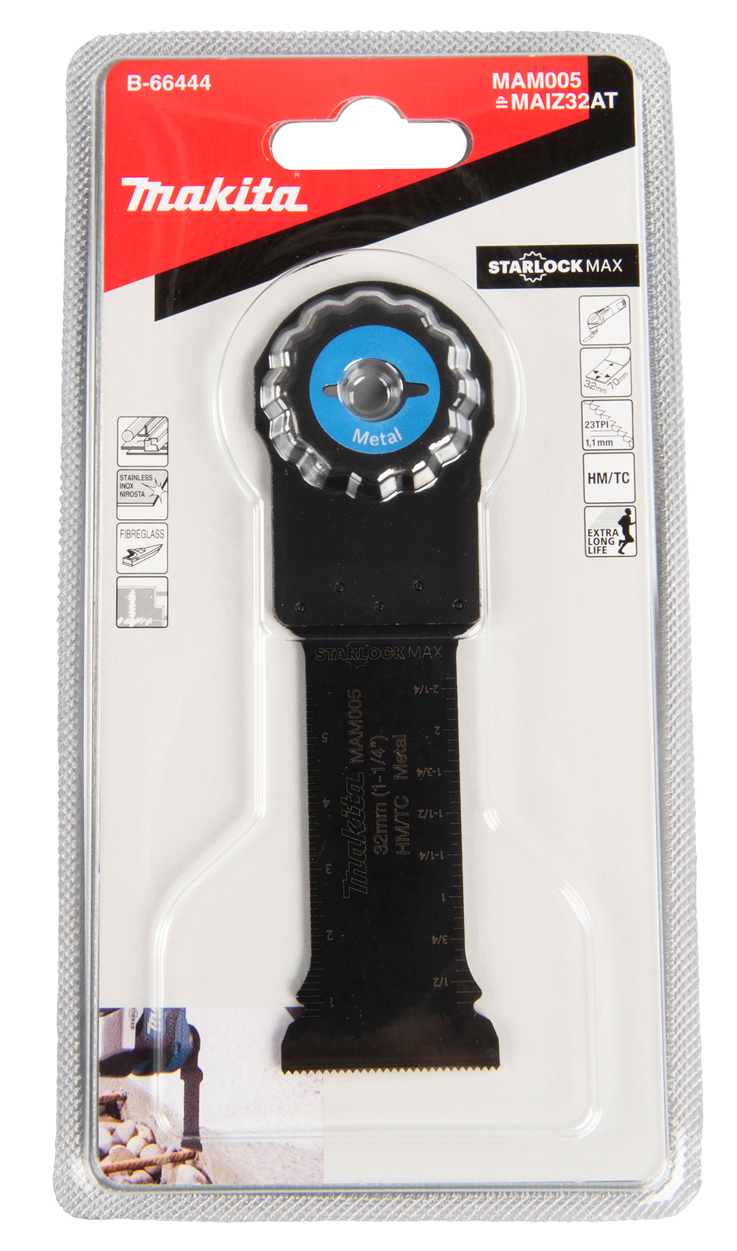 Monitoimikoneen terä Makita 32mm HM Starlock Max