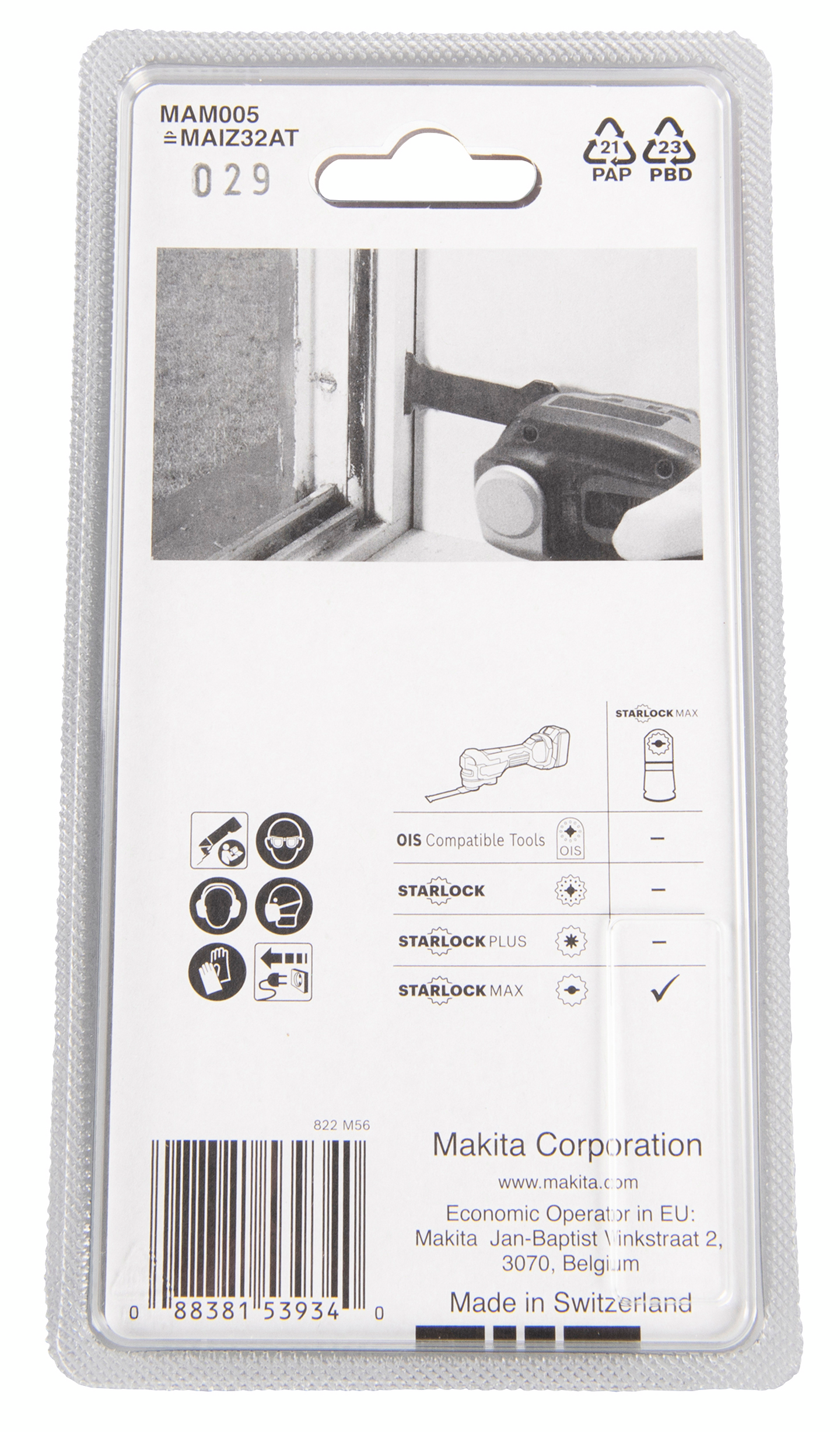 Monitoimikoneen terä Makita 32mm HM Starlock Max