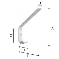 Hattukoukku Beslagsboden 140mm BX1044 valkoinen