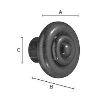 Nuppivedin Beslagsboden BB080 32mm musta