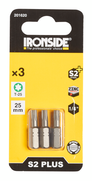 SKRUVBIT TORX25 25MM 3DEL IRONSIDE