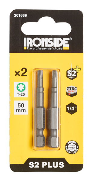 SKRUVBIT TORX20 50MM 2DEL IRONSIDE