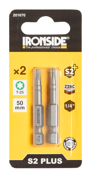 SKRUVBIT TORX25 50MM 2DEL IRONSIDE