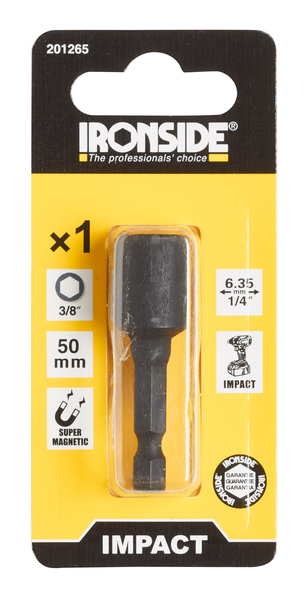 Kuusiohylsy Ironside 3/8in 50mm