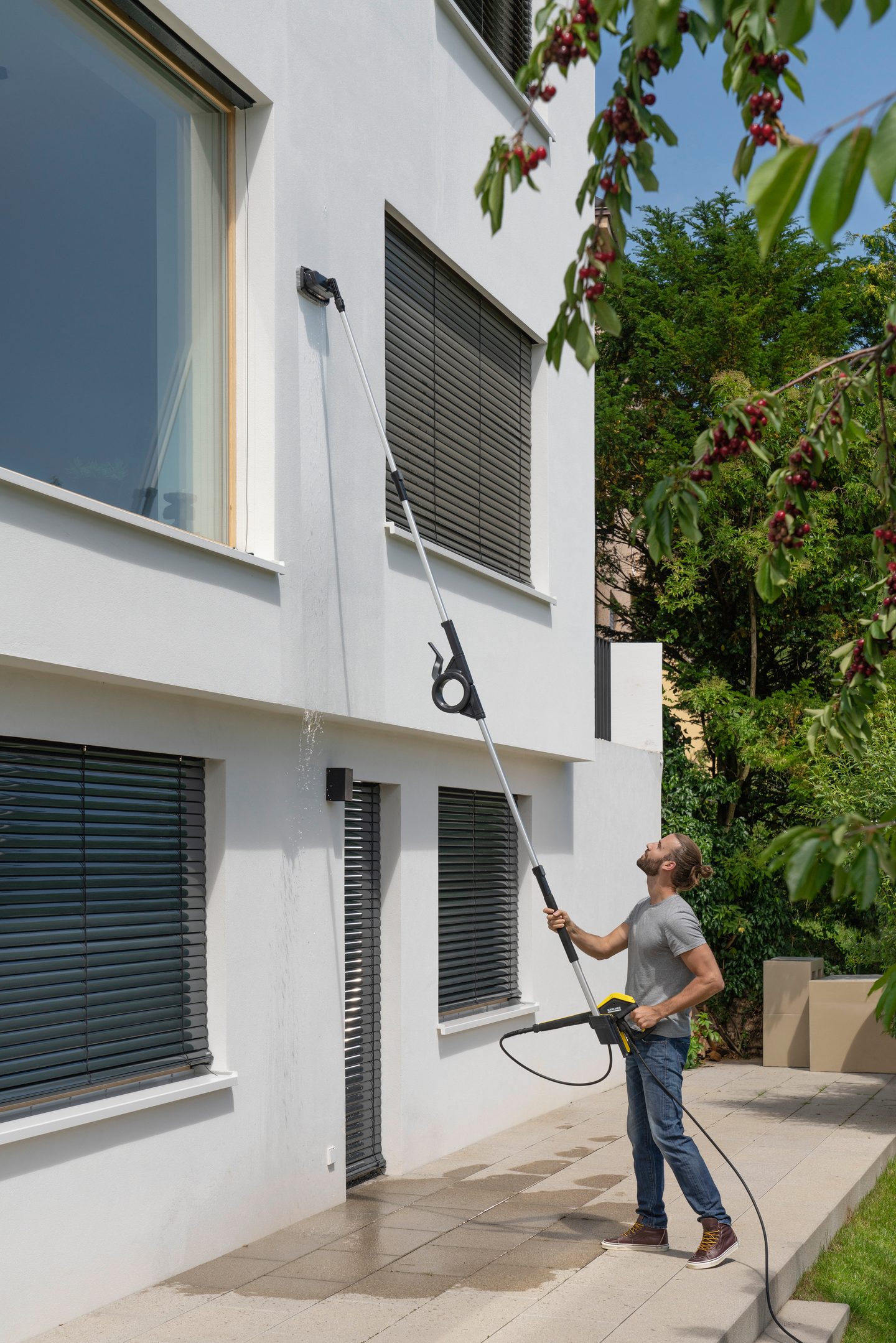 Teleskooppinen pesuvaruste Kärcher TLA 4 julkisivujen ja kattojen pesuun