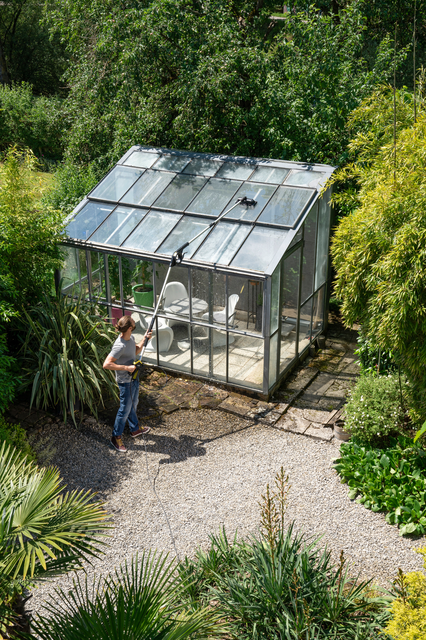 Teleskooppinen pesuvaruste Kärcher TLA 4 julkisivujen ja kattojen pesuun
