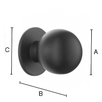 Nuppivedin Beslagsboden BB435 24mm musta sinkki