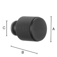 Nuppivedin Beslagsboden BB451 22mm musta alumiini