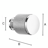 Nuppivedin Beslagsboden BK451 22mm kromi/pyälletty