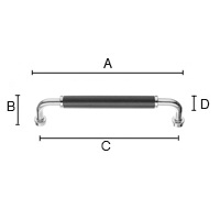 Kalustevedin Beslagsboden BK6351B 128mm kromi/musta