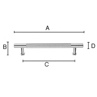 Kalustevedin Beslagsboden BK6361 128mm kromi/pyälletty