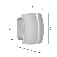 Nuppivedin Beslagsboden BN467 32x30mm harjattu nikkeli