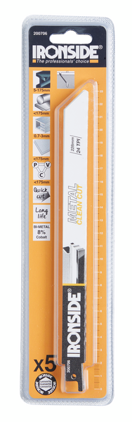 KNIVSÅGBLAD MET. 24H 228MM IRONSIDE