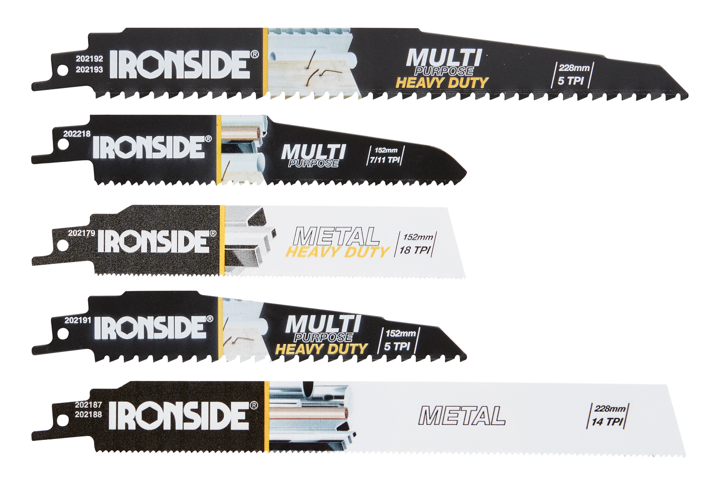 TIGERSÅGBLADSSATS HEAVY DUTY 12 DELAR IRONSIDE