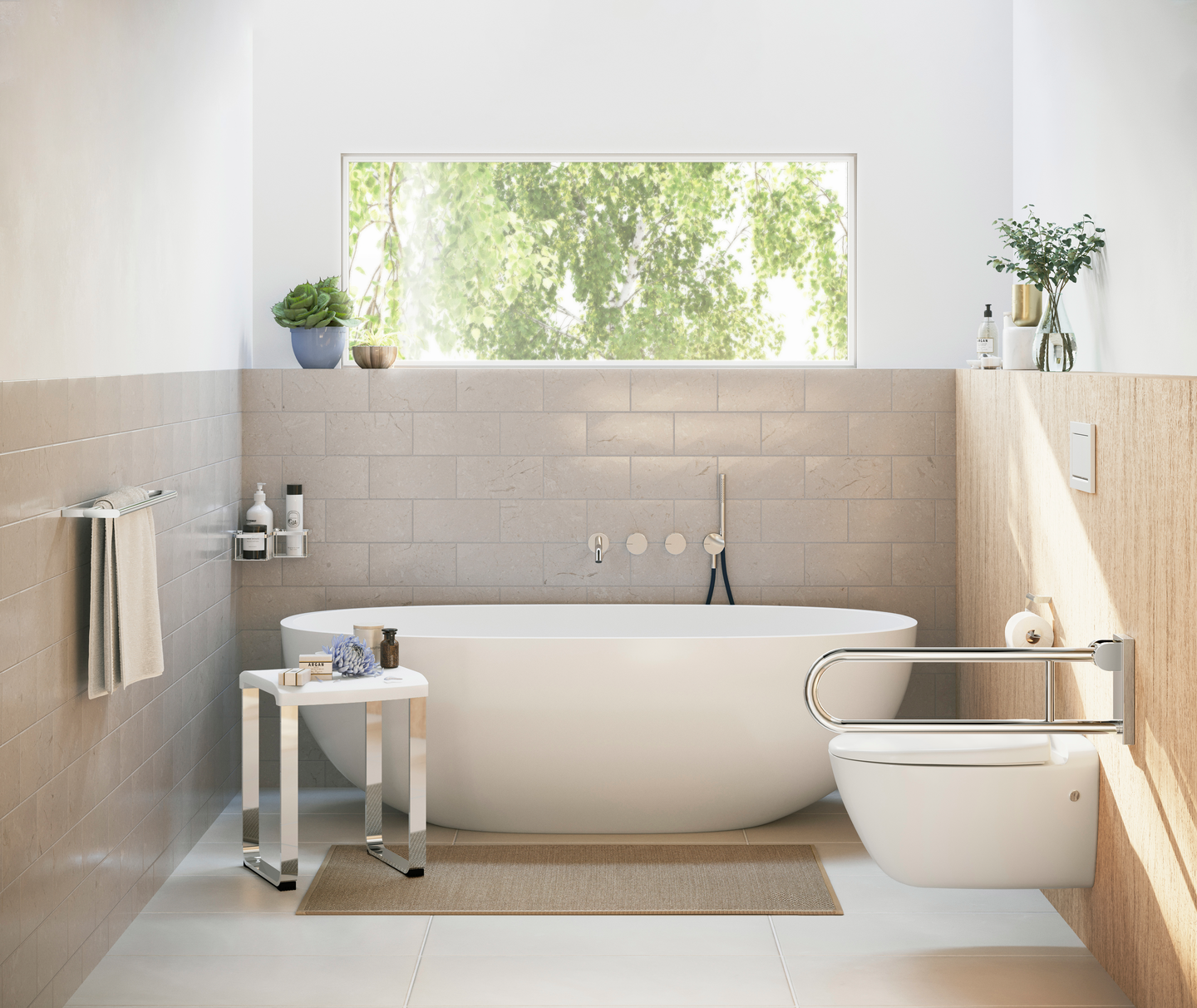 Turvakaide Smedbo Living taittuva FK840 700mm kiiltävä