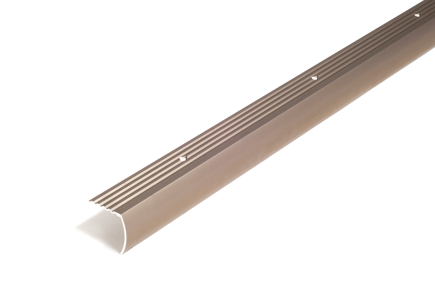 Askelkulmalista 29x29mm pronssi-anodisoitu uritettu rei’itetty 3000mm