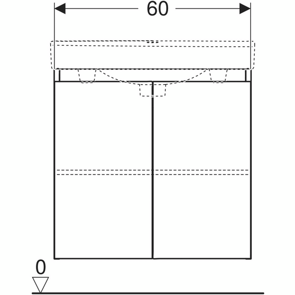 Allaskaappi IDO Light L60 K58 S47cm kahdella ovella valkoinen