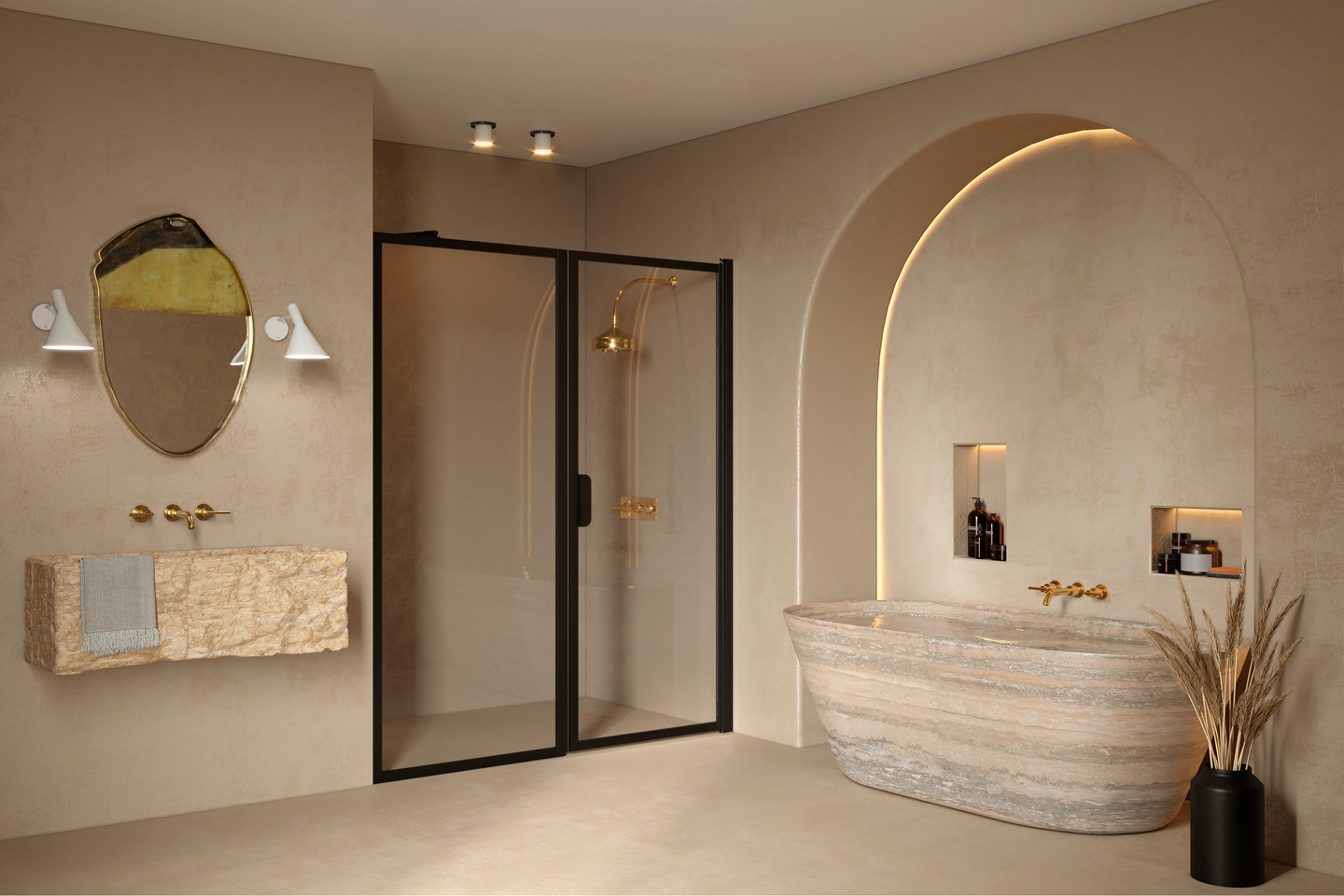 Tilanjakaja Bläk 740 New York kiinteä ja kääntyvä seinä 909x907x1950mm musta