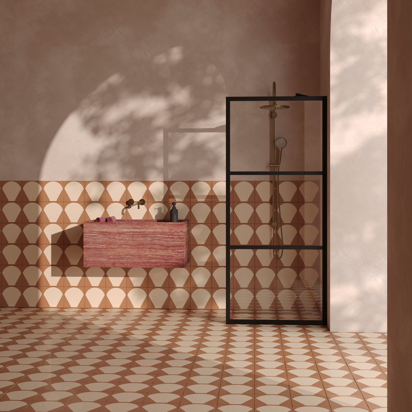 Suihkuseinä Bläk 734 Tokyo kiinteä 797x1950mm musta