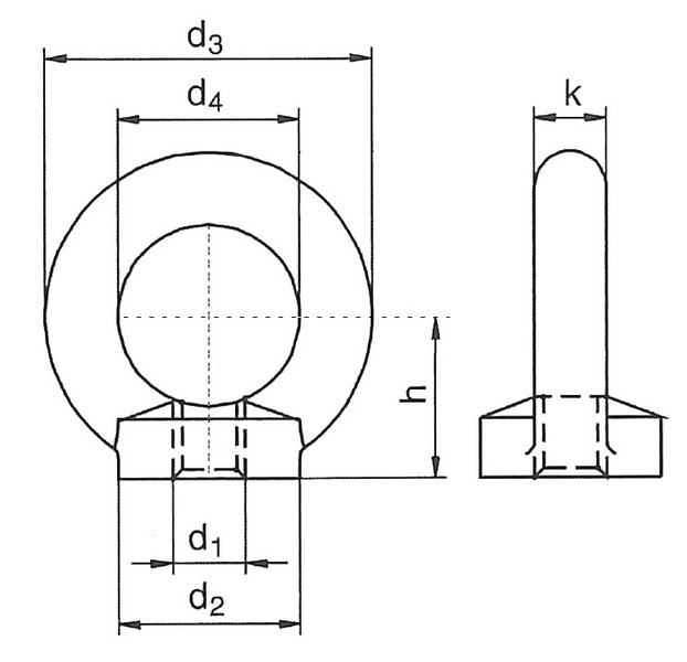 Nostosilmukkamutteri Haklift 0,70tn M16 DIN 582
