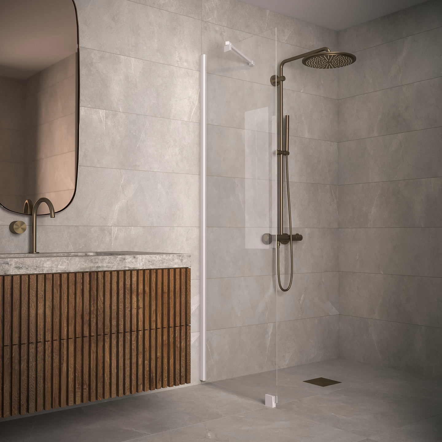 Suihkuseinä Classic 101 kiinteä 778x1900mm valkoinen/kirkas