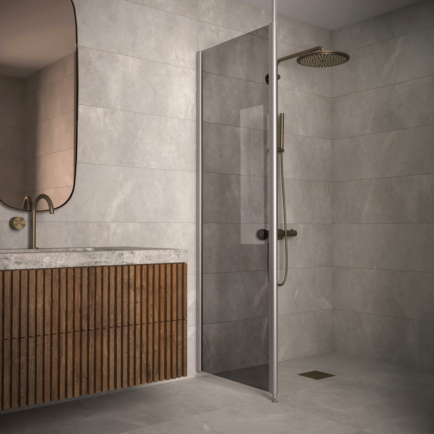 Teleskooppiseinä Classic 131 564x1850mm harmaa/savu