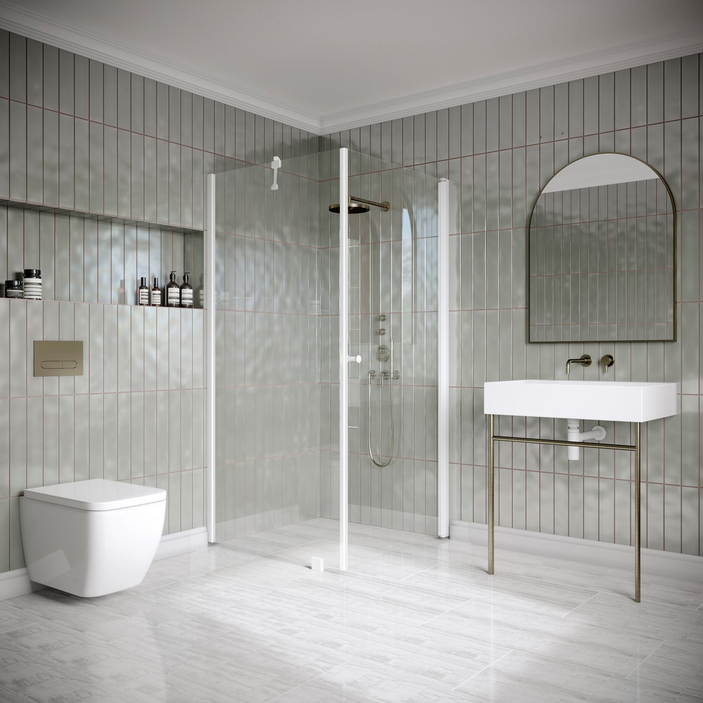 Suihkunurkka Classic 146 kiinteä+kääntyvä 699x705x1900mm valkoinen/kirkas