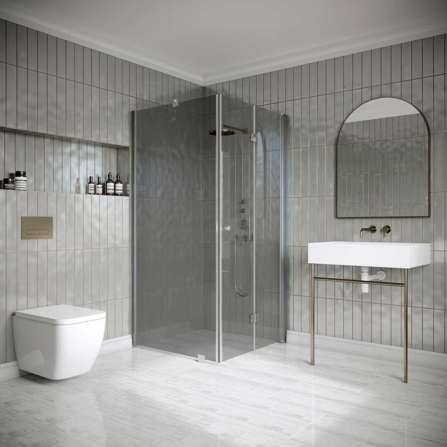 Suihkunurkka Classic 147 kiinteä+taittuva 799x695x1900mm harmaa/savu