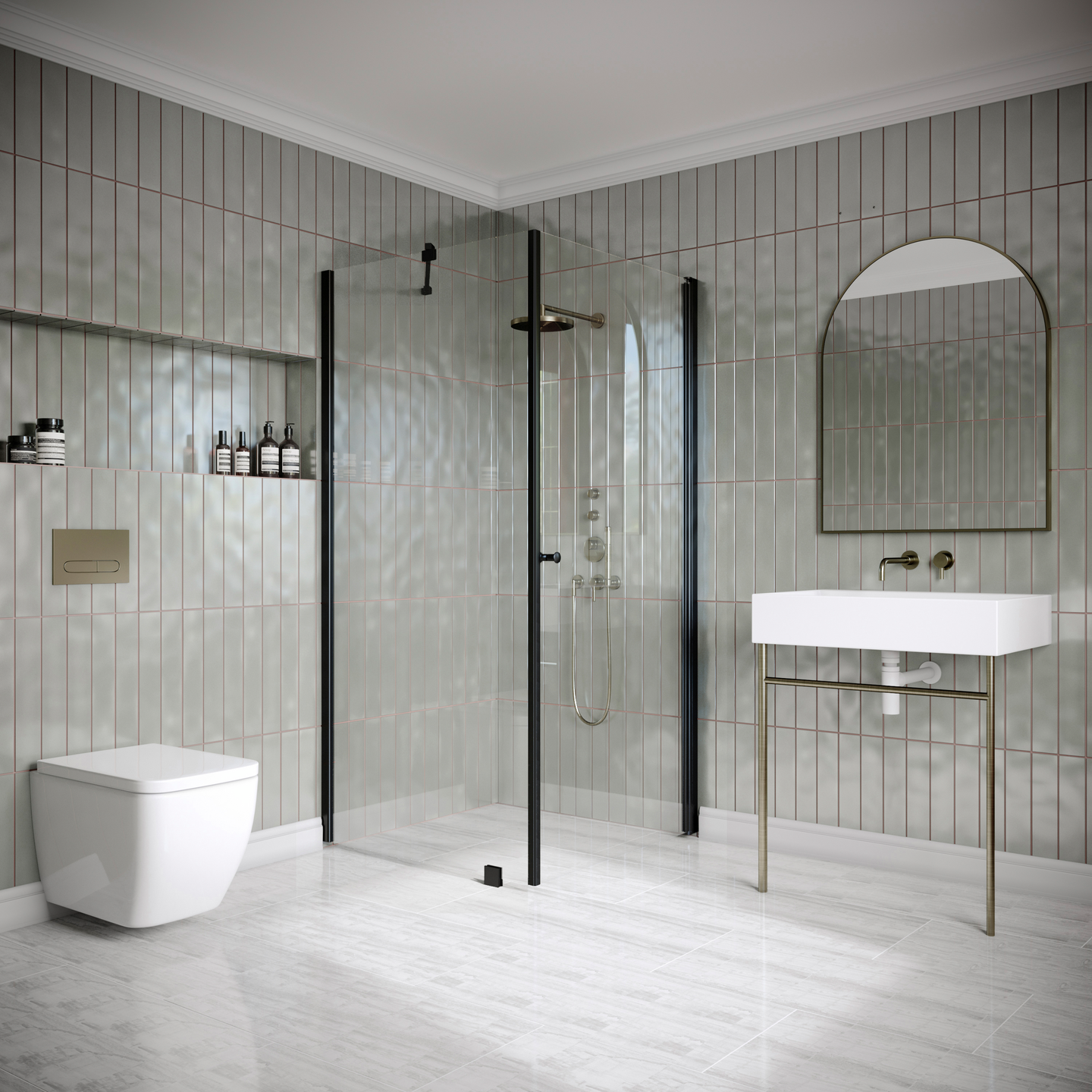 Suihkunurkka Classic 146 kiinteä+kääntyvä 799x705x1900mm musta/kirkas