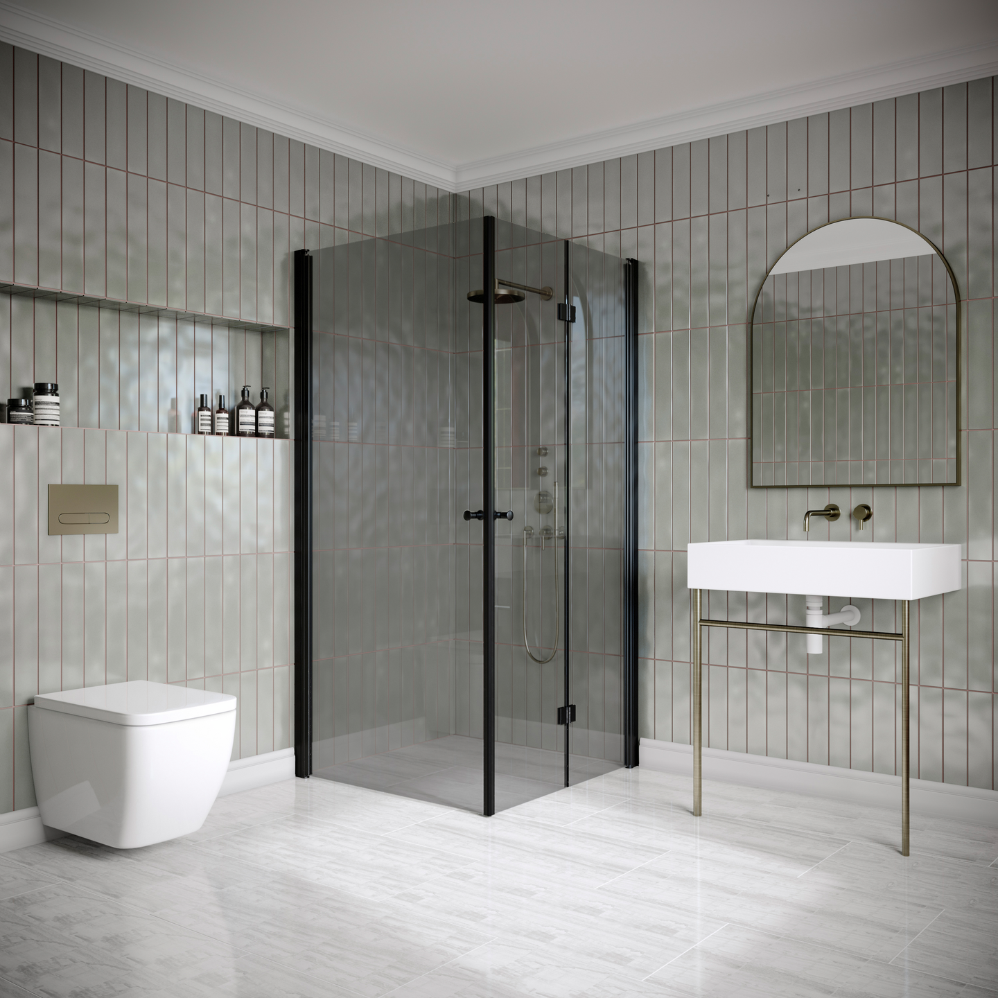 Suihkunurkka Classic 149 kääntyvä+taittuva 695x705x1900mm musta/savu