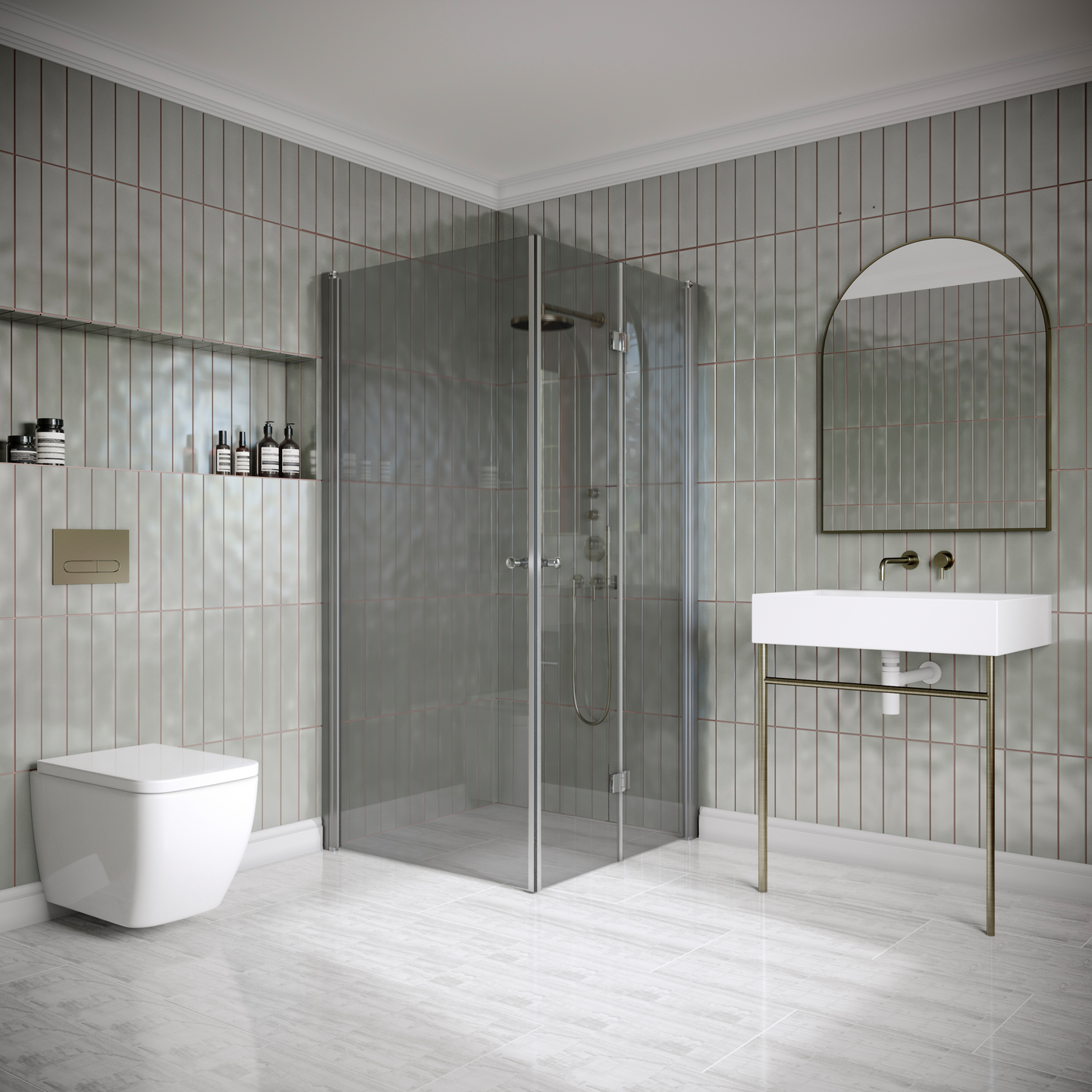 Suihkunurkka Classic 149 kääntyvä+taittuva 695x705x1900mm harmaa/savu