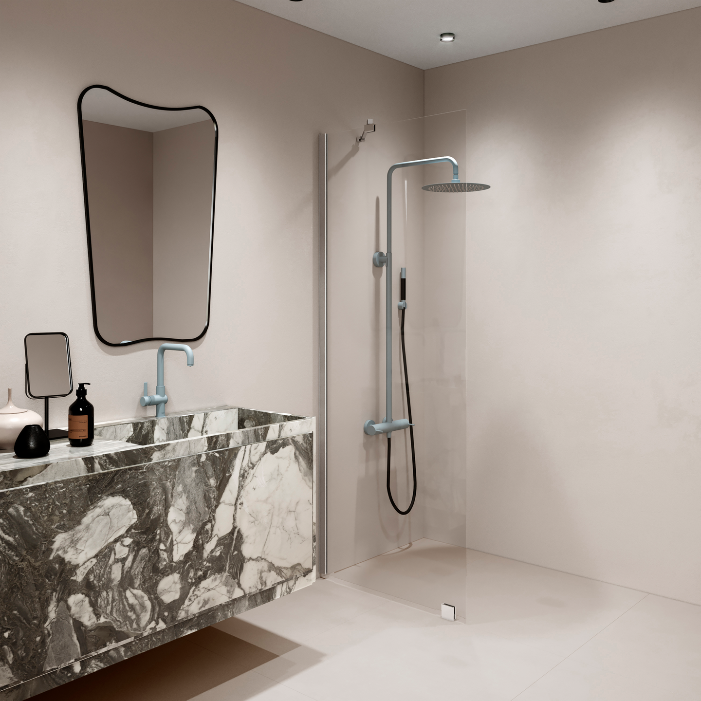 Suihkuseinä Forma 301 kiinteä 780x2025mm kiiltävä/kirkas