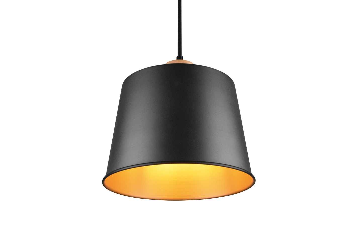 Riippuvalaisin TRIO Harris E27 1-osainen mattamusta/kulta