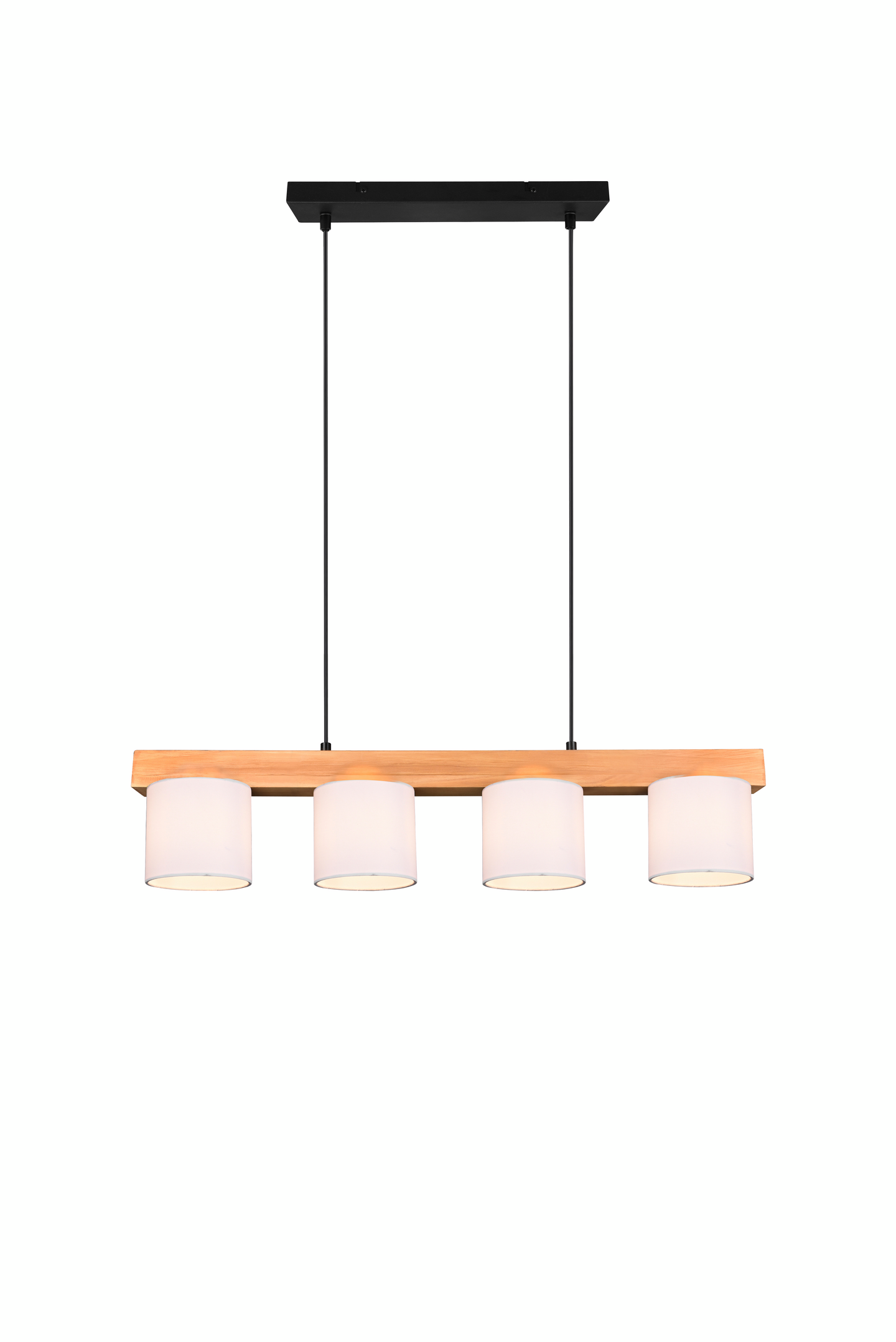 Riippuvalaisin TRIO Cameron E14 4-osainen valkoinen/puu