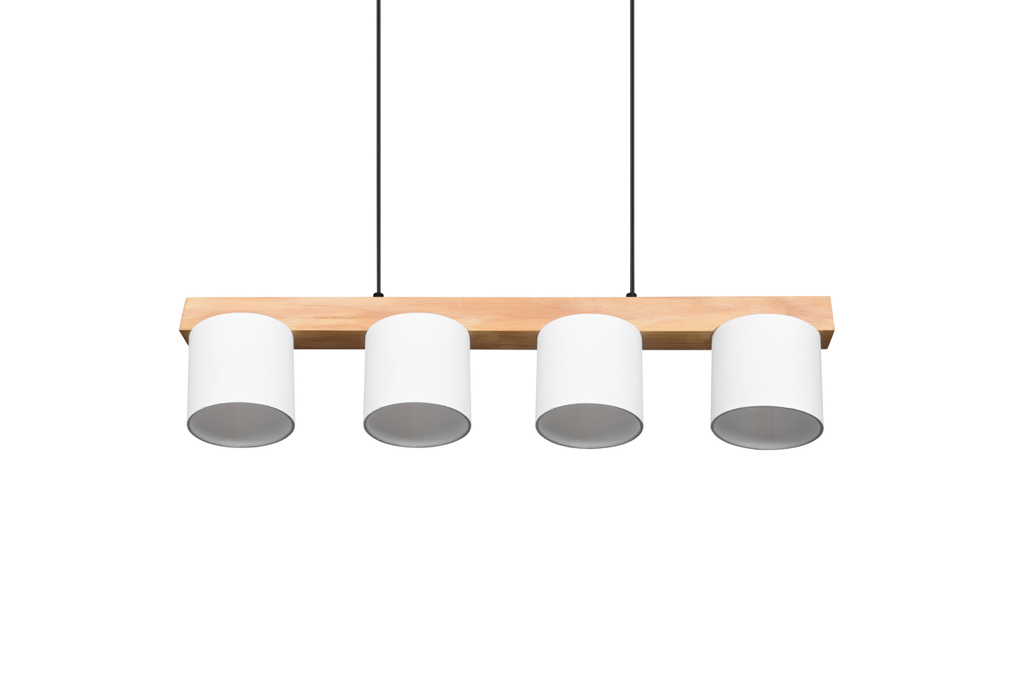 Riippuvalaisin TRIO Cameron E14 4-osainen valkoinen/puu