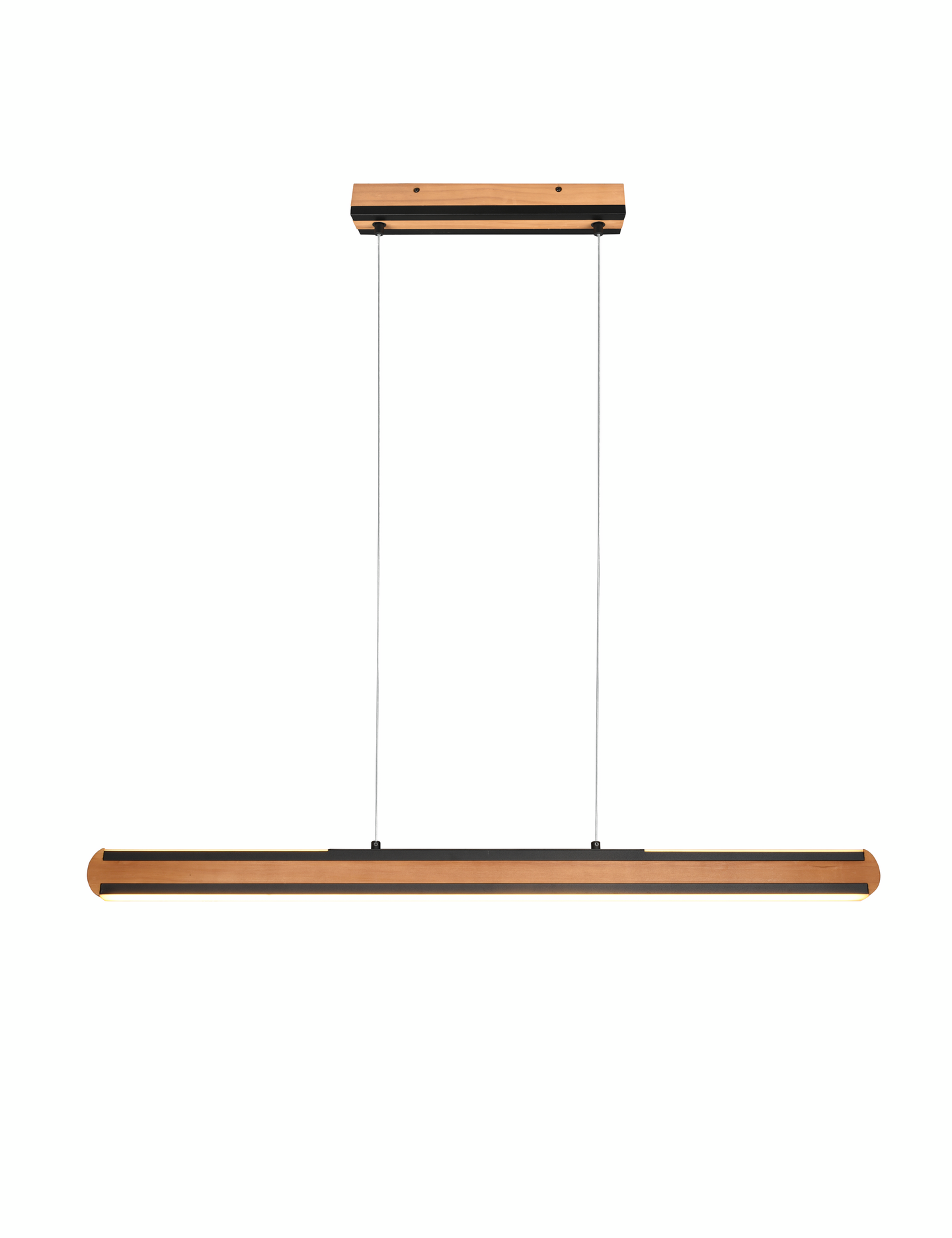 Riippuvalaisin TRIO Deacon led 3200lm mattamusta/puu