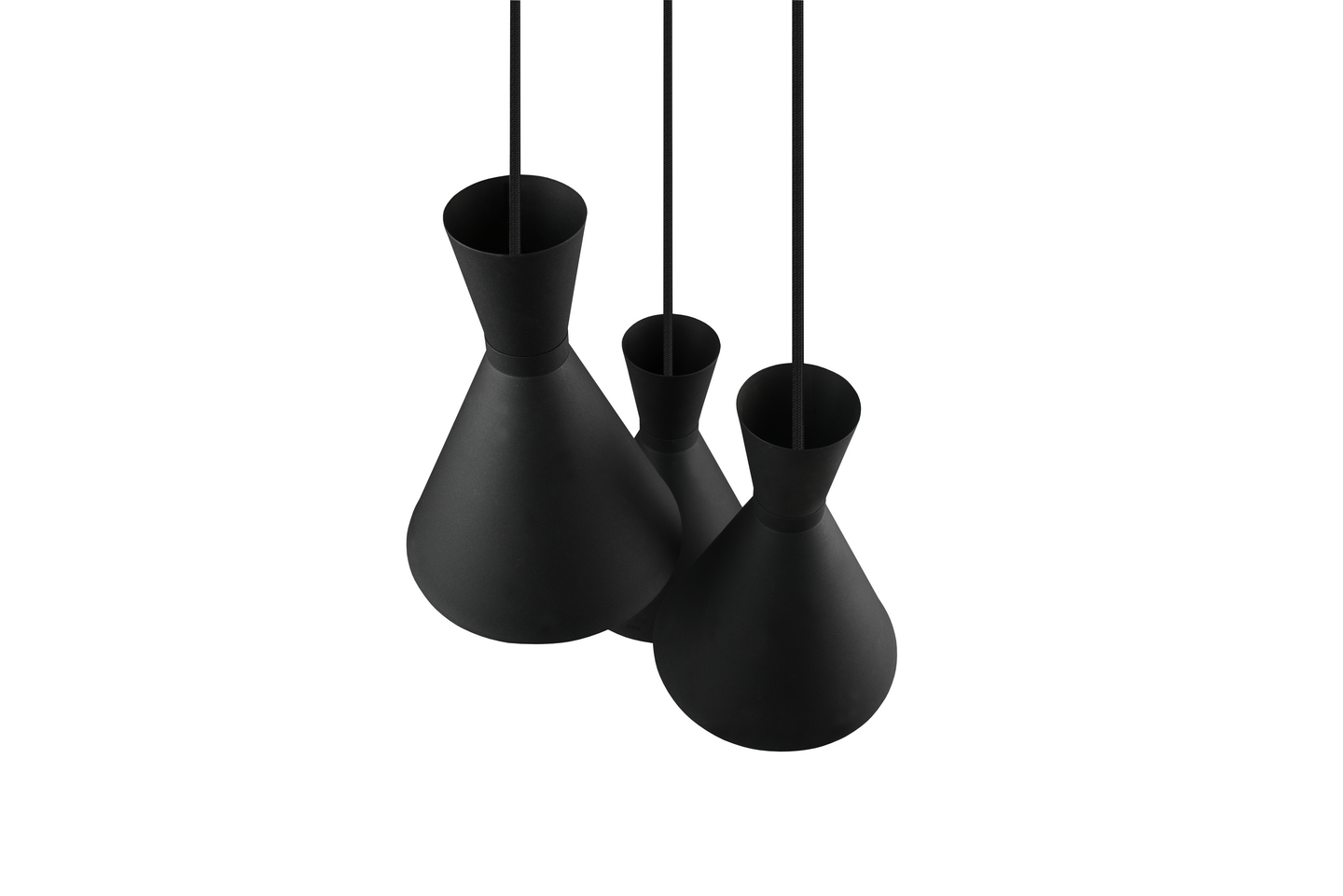 Riippuvalaisin TRIO Enzo E27 3-osainen mattamusta