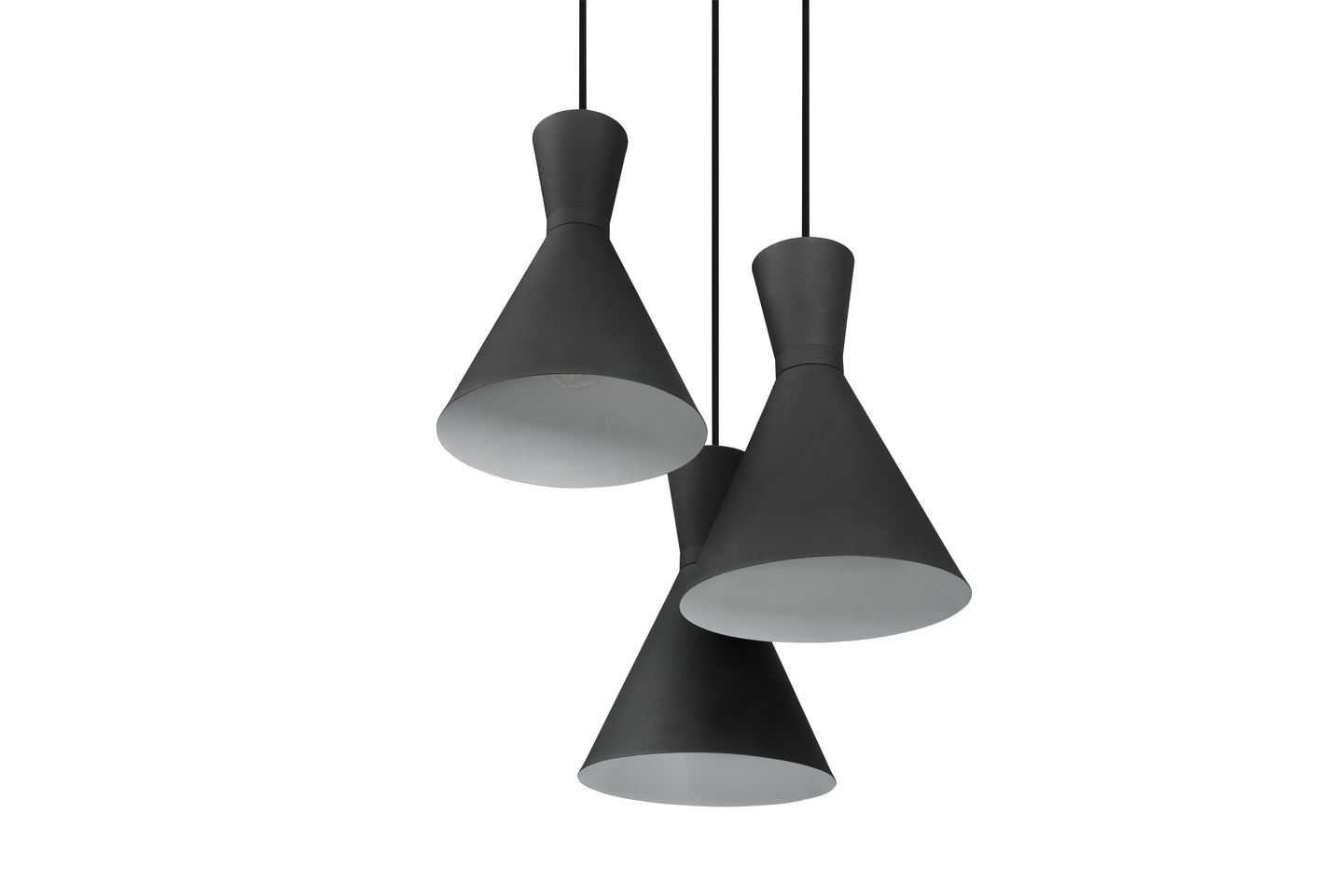 Riippuvalaisin TRIO Enzo E27 3-osainen mattamusta