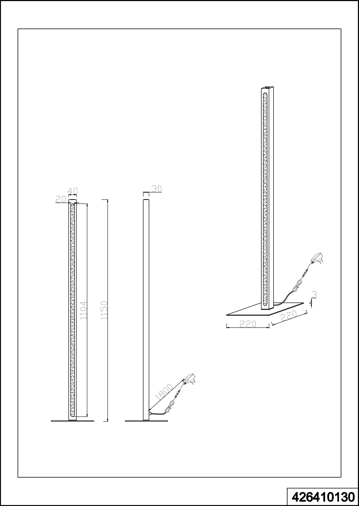 Lattiavalaisin TRIO Bellari led 2300lm puu