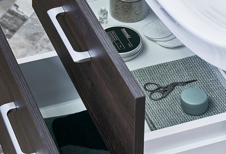 Allaskaappipaketti IDO Glow Square L56 K70,5 S44cm tumma saarni