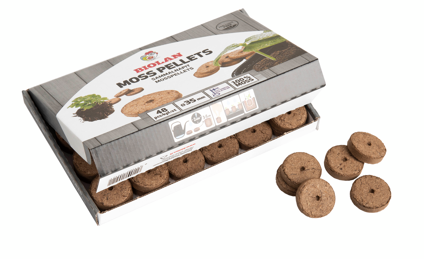 Sammalnappi Biolan 48kpl