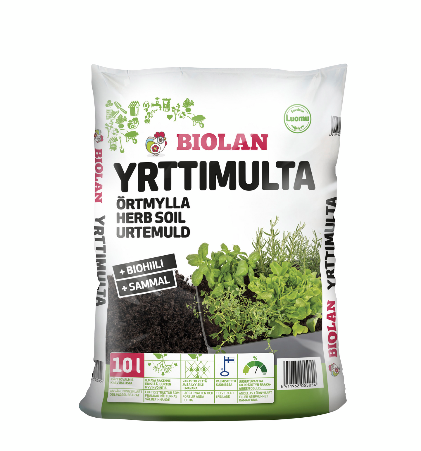 Yrttimulta Biolan 10l