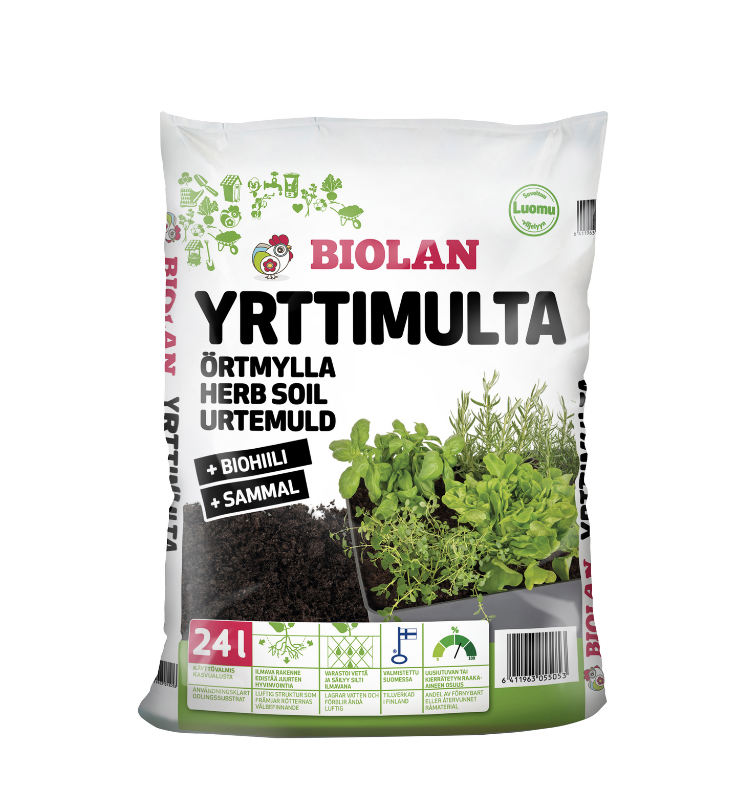 Yrttimulta Biolan 24l